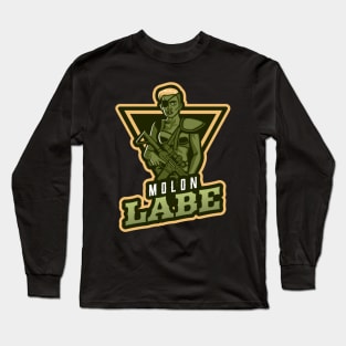 Woman With A Rifle | Molon Labe Long Sleeve T-Shirt